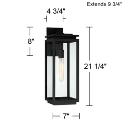 Possini Euro Design Atkins 21 1/4" High Modern Outdoor Wall Light Fixture Mount Porch House Weatherproof Matte Black Die Cast Metal Clear Glass Shade 10 Possini Euro Design Atkins 21 1/4" High Modern Outdoor Wall Light Fixture Mount Porch House Weatherproof Matte Black Die Cast Metal Clear Glass Shade -Possini Euro Design Sales GUEST 7f1aae73 8290 47da a42f 284183a8538a