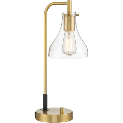 Possini Euro Design Possini Euro Kinzie Desk Lamp With Power Outlet And USB Ports Warm Gold 8 Possini Euro Design Possini Euro Kinzie Desk Lamp With Power Outlet And USB Ports Warm Gold - Image 8
