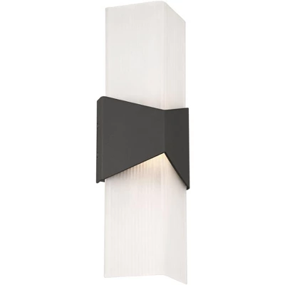 Possini Euro Design Possini Euro Tux 18" High Black And White LED Wall Sconce Set Of 2 5 Possini Euro Design Possini Euro Tux 18" High Black And White LED Wall Sconce Set Of 2 - Image 5