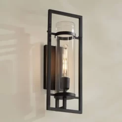 Possini Euro Design Possini Euro Castello 18"H Sand Black Wall Sconce