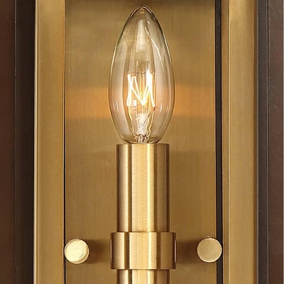 Possini Euro Design Modern Mid Century Outdoor Wall Light Fixture Oil Rubbed Bronze Brass 14" Double Box Glass For Exterior Barn Deck House Porch Yard 2 Possini Euro Design Modern Mid Century Outdoor Wall Light Fixture Oil Rubbed Bronze Brass 14" Double Box Glass For Exterior Barn Deck House Porch Yard - Image 2