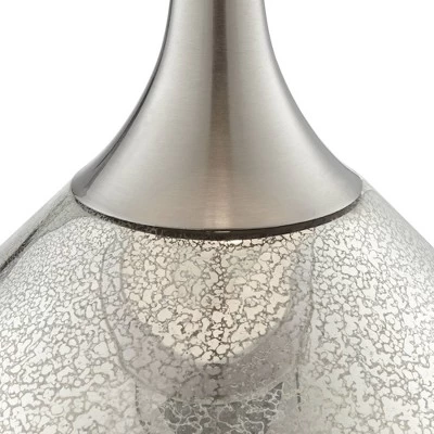 Possini Euro Design Swift Modern Table Lamp 30 1/2" Tall Mercury Glass Double Shade For Bedroom Living Room House Bedside Nightstand Office Entryway 4 Possini Euro Design Swift Modern Table Lamp 30 1/2" Tall Mercury Glass Double Shade For Bedroom Living Room House Bedside Nightstand Office Entryway - Image 4