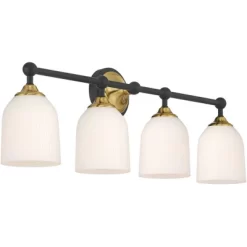Possini Euro Design Possini Euro Zaragoza 32" Wide Gold And Black 4-Light Bath Light -Possini Euro Design Sales GUEST 84604e48 4627 4247 b5f0 9611e65ed200