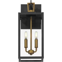 Possini Euro Design Possini Euro Trystin 18"H Black & Brass 2-Light Outdoor Wall Light 11 Possini Euro Design Possini Euro Trystin 18"H Black & Brass 2-Light Outdoor Wall Light -Possini Euro Design Sales GUEST 84d53806 88d0 4a06 a8a1 2d785ca84ba0