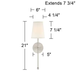 Possini Euro Design Elena Modern Wall Light Sconce Brushed Nickel Hardwire 6" High Fixture Cream Linen Shade For Bedroom Reading Living Room Hallway 8 Possini Euro Design Elena Modern Wall Light Sconce Brushed Nickel Hardwire 6" High Fixture Cream Linen Shade For Bedroom Reading Living Room Hallway -Possini Euro Design Sales GUEST 86e2a643 ff50 4567 9217 8d612e74f479