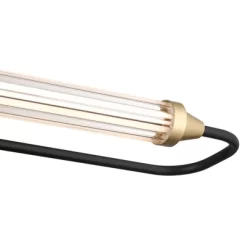 Possini Euro Design Nikola Industrial Wall Light Bar Matte Black Hardwire 23 1/2" LED Fixture Gold Accents For Bathroom Vanity -Possini Euro Design Sales GUEST 873aa993 77fc 4c43 911e e7315dc66d7c