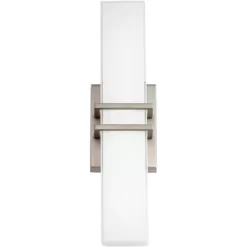 Possini Euro Design Exeter Modern Wall Lights Set Of 2 Brushed Nickel Hardwire 4 1/2" Light Bar LED Fixture White Glass Shade For Bedroom Bathroom 13 Possini Euro Design Exeter Modern Wall Lights Set Of 2 Brushed Nickel Hardwire 4 1/2" Light Bar LED Fixture White Glass Shade For Bedroom Bathroom -Possini Euro Design Sales GUEST 8752accb 2fdc 42fb 923a dab3ed49336b