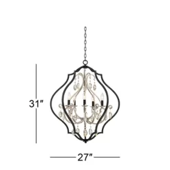 Possini Euro Design Clara Black Silver Pendant Chandelier 27" Wide Industrial Ornate Cage Amber Crystal 5-Light Fixture For Dining Room Kitchen Island 10 Possini Euro Design Clara Black Silver Pendant Chandelier 27" Wide Industrial Ornate Cage Amber Crystal 5-Light Fixture For Dining Room Kitchen Island -Possini Euro Design Sales GUEST 87a4fcaa 898c 4139 a358 2fbe1f1aef2c