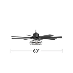 60" Possini Euro Design Modern Indoor Ceiling Fan With LED Light Remote Control Matte Black Cage For Living Room Kitchen House -Possini Euro Design Sales GUEST 87b1fda9 0817 412f 9376 674c19dd8e0c