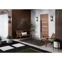 Possini Euro Design Jericho Modern Outdoor Wall Light Fixture Textured Black Steel 28" Clear Glass For Post Exterior Barn Deck House Porch Yard Patio -Possini Euro Design Sales GUEST 87dbdecc b3ee 434d 97ec 60a32dc60fa9