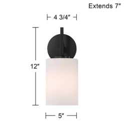 Possini Euro Design Nanni 12" High Modern Wall Sconce Light Lamp Fixture Mount Bathroom Bedroom Hardwired Cordless Matte Black Milk Glass Shade 10 Possini Euro Design Nanni 12" High Modern Wall Sconce Light Lamp Fixture Mount Bathroom Bedroom Hardwired Cordless Matte Black Milk Glass Shade -Possini Euro Design Sales GUEST 88e9e141 87ae 4dc8 949f 5e3df56d5f35