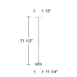Possini Euro Design Aventura Modern 75 3/4" Tall Standing Floor Lamp Large Torchiere LED Dimmable Silver Metal Satin Nickel Finish Bedroom -Possini Euro Design Sales GUEST 8af8c3ba 0b85 4665 85a0 5fa156e6ba6e