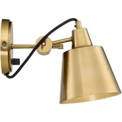 Possini Euro Design Capetown Modern Wall Light Sconce Warm Brass Hardwire 5 3/4" Fixture Up Down Swivel For Bedroom Reading Living Room Hallway House -Possini Euro Design Sales GUEST 8b5dd65b 3003 4f81 9c2f 1388dc61a60c