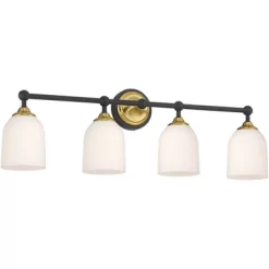 Possini Euro Design Possini Euro Zaragoza 32" Wide Gold And Black 4-Light Bath Light -Possini Euro Design Sales GUEST 8d62d3f9 1c46 486e a636 2b0641609f09