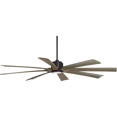 Possini Euro Design 70" Defender Farmhouse Rustic Indoor Outdoor Ceiling Fan 8 Blade LED Light Remote Control Matte Black Motor Bedroom Patio 4 Possini Euro Design 70" Defender Farmhouse Rustic Indoor Outdoor Ceiling Fan 8 Blade LED Light Remote Control Matte Black Motor Bedroom Patio - Image 4