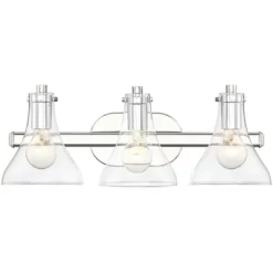 Possini Euro Design Sorren Industrial Modern Wall Light Polished Chrome Hardwire 20 1/2" 3-Light Fixture Clear Glass For Bedroom Bathroom Vanity Home -Possini Euro Design Sales GUEST 8f13918b e6bc 4fdb 8ce0 525dbd6cfd90