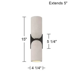 Possini Euro Design Possini Euro Amalfi 15" High Black And Cement 2-Light LED Wall Sconce 10 Possini Euro Design Possini Euro Amalfi 15" High Black And Cement 2-Light LED Wall Sconce -Possini Euro Design Sales GUEST 904a30e1 62f3 4696 9cd5 32f063d6e9cc