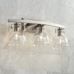 Possini Euro Design Bellis Modern Industrial Wall Light Brushed Nickel Hardwire 23 1/2" 3-Light Fixture Clear Glass For Bedroom Bathroom Vanity House 12 Possini Euro Design Bellis Modern Industrial Wall Light Brushed Nickel Hardwire 23 1/2" 3-Light Fixture Clear Glass For Bedroom Bathroom Vanity House -Possini Euro Design Sales GUEST 90a956ee 0022 4aef 904c d83d307dd8d1