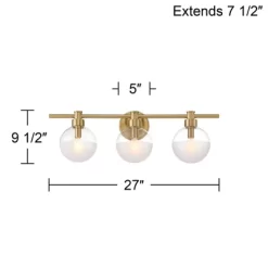 Possini Euro Design Possini Euro Leggio 27" Wide Warm Brass 3-Light Bath Light -Possini Euro Design Sales GUEST 90b012b4 9ce3 4814 a274 c331fcb3932e