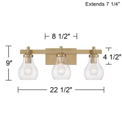 Possini Euro Design Danvers Modern Wall Light Warm Brass Metal Hardwired 22 1/2" 3-Light Fixture Clear Globe Glass For Bedroom Bathroom 8 Possini Euro Design Danvers Modern Wall Light Warm Brass Metal Hardwired 22 1/2" 3-Light Fixture Clear Globe Glass For Bedroom Bathroom -Possini Euro Design Sales GUEST 91bd9d19 fc62 4e8d aefb 82a1692cd709
