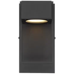 Possini Euro Design Pavel Modern Outdoor Wall Light Fixtures Set Of 2 Textured Black Metal LED Downlight 9 1/2" For Post Exterior Barn -Possini Euro Design Sales GUEST 928e9345 1eaf 4c6f ade2 be8ed2b8ea58