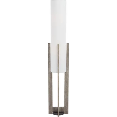 Possini Euro Design Arrista Modern 63" Tall Standing Floor Lamp Cylinder Foot Switch Wood Gray Wash Finish Living Room Bedroom House Reading Office 8 Possini Euro Design Arrista Modern 63" Tall Standing Floor Lamp Cylinder Foot Switch Wood Gray Wash Finish Living Room Bedroom House Reading Office - Image 8