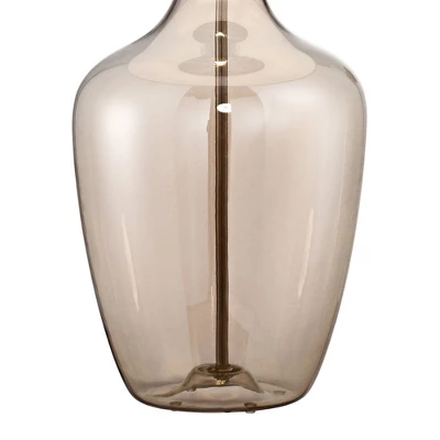 Possini Euro Design Ania 31" Tall Jar Large Modern Glam End Table Lamps Set Of 2 Clear Champagne Glass Living Room Bedroom Bedside Off-White Shade 4 Possini Euro Design Ania 31" Tall Jar Large Modern Glam End Table Lamps Set Of 2 Clear Champagne Glass Living Room Bedroom Bedside Off-White Shade - Image 4