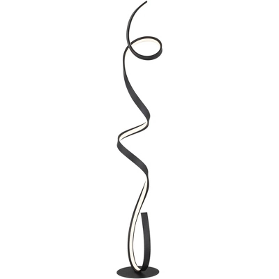 Possini Euro Design Avante Modern 56 1/2" Tall Standing Floor Lamp Ribbon LED Foot Switch Matte Black Finish Living Room Bedroom House Reading Office 6 Possini Euro Design Avante Modern 56 1/2" Tall Standing Floor Lamp Ribbon LED Foot Switch Matte Black Finish Living Room Bedroom House Reading Office - Image 6