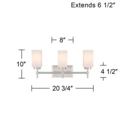 Possini Euro Design Possini Euro Salo 20 3/4" Wide Brushed Nickel 3-Light Bath Light 10 Possini Euro Design Possini Euro Salo 20 3/4" Wide Brushed Nickel 3-Light Bath Light -Possini Euro Design Sales GUEST 96772f4b 1b2f 4d63 83db c919309af622