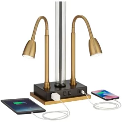Possini Euro Design Griffin Modern Gooseneck Desk Lamp 31" Tall Gold With USB Charging Port Black Metal Rectangular Shade For Bedroom Living Room Kids 10 Possini Euro Design Griffin Modern Gooseneck Desk Lamp 31" Tall Gold With USB Charging Port Black Metal Rectangular Shade For Bedroom Living Room Kids -Possini Euro Design Sales GUEST 9701dbd7 4bfa 42c4 bb69 c1f971156076
