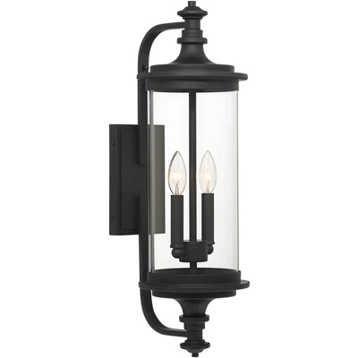 Possini Euro Design Medici Modern Outdoor Wall Light Fixture Black Metal 24 1/2" Clear Glass For Post Exterior Barn Deck House Porch Yard Patio Home 4 Possini Euro Design Medici Modern Outdoor Wall Light Fixture Black Metal 24 1/2" Clear Glass For Post Exterior Barn Deck House Porch Yard Patio Home - Image 4