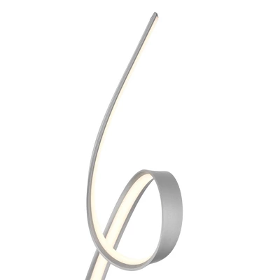 Possini Euro Design Avante Modern 56 1/2" Tall Standing Floor Lamp Light Ribbon Column LED Foot Switch Silver Metal Brushed Nickel Finish Living Room 4 Possini Euro Design Avante Modern 56 1/2" Tall Standing Floor Lamp Light Ribbon Column LED Foot Switch Silver Metal Brushed Nickel Finish Living Room - Image 4