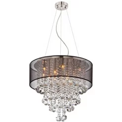 Possini Euro Design Bretton Brushed Nickel Chandelier 22" Wide Modern Clear Glass Crystal Black Sheer Shade 12-Light Fixture For Dining Room Kitchen 10 Possini Euro Design Bretton Brushed Nickel Chandelier 22" Wide Modern Clear Glass Crystal Black Sheer Shade 12-Light Fixture For Dining Room Kitchen -Possini Euro Design Sales GUEST 9a7dafd7 6c43 4ac0 88f5 aa1bccc504b5