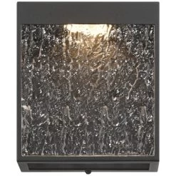 Possini Euro Design Possini Euro Sofia 8 1/2"H Black Hammered Glass LED Outdoor Wall Light -Possini Euro Design Sales GUEST 9ac55f6e c425 4c36 a9f9 cda23daeba20