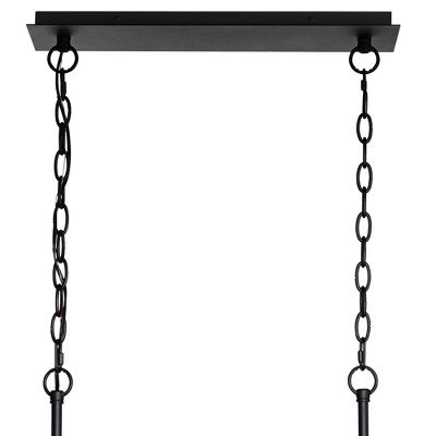 Possini Euro Design Carrine Black Gold Linear Pendant Chandelier 38 1/2" Wide Modern Clear Crystal 8-Light Fixture For Dining Room Kitchen Island Home 3 Possini Euro Design Carrine Black Gold Linear Pendant Chandelier 38 1/2" Wide Modern Clear Crystal 8-Light Fixture For Dining Room Kitchen Island Home - Image 3