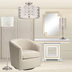 Possini Euro Design Saira Modern Ceiling Light Semi Flush Mount Fixture 16" Wide Brushed Nickel Crystal Organza Drum Shade For Bedroom Kitchen Hallway 9 Possini Euro Design Saira Modern Ceiling Light Semi Flush Mount Fixture 16" Wide Brushed Nickel Crystal Organza Drum Shade For Bedroom Kitchen Hallway -Possini Euro Design Sales GUEST 9c5390be 314f 4d95 b950 d5ae24fbf424