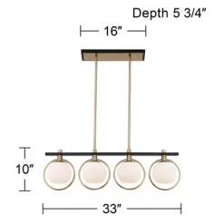 Possini Euro Design Carlyn Brass Black Linear Island Pendant Chandelier 33" Wide Modern White Glass Shade 4-Light LED Fixture For Dining Room Kitchen 14 Possini Euro Design Carlyn Brass Black Linear Island Pendant Chandelier 33" Wide Modern White Glass Shade 4-Light LED Fixture For Dining Room Kitchen -Possini Euro Design Sales GUEST 9db9d07e 0dff 4ca8 821a 97332964a524