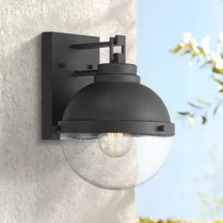 Possini Euro Design Possini Euro Sargasso 11" Sand Black Marine Grade Outdoor Wall Light