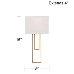 Possini Euro Design Possini Euro Siobhan 16" High Gold And White Wall Sconce -Possini Euro Design Sales GUEST 9e9b1d85 46fc 43b0 b81c 43c5325a1ebf