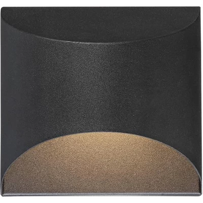 Possini Euro Design Ratner Modern Outdoor Wall Light Fixtures Set Of 2 Textured Black LED Dark Sky Downlight 5 1/2" For Post Exterior 2 Possini Euro Design Ratner Modern Outdoor Wall Light Fixtures Set Of 2 Textured Black LED Dark Sky Downlight 5 1/2" For Post Exterior - Image 2