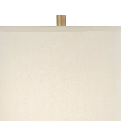 Possini Euro Design Taboo Mid Century Modern 66" Tall Standing Floor Lamp Sculpted Column Foot Switch Brown Faux Wood Finish Living Room Bedroom House 6 Possini Euro Design Taboo Mid Century Modern 66" Tall Standing Floor Lamp Sculpted Column Foot Switch Brown Faux Wood Finish Living Room Bedroom House - Image 6