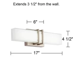 Possini Euro Design Exeter Modern Wall Lights Set Of 2 Brushed Nickel Hardwire 4 1/2" Light Bar LED Fixture White Glass Shade For Bedroom Bathroom 10 Possini Euro Design Exeter Modern Wall Lights Set Of 2 Brushed Nickel Hardwire 4 1/2" Light Bar LED Fixture White Glass Shade For Bedroom Bathroom -Possini Euro Design Sales GUEST a01c5318 4f86 46a3 94e6 393fcce0a9db