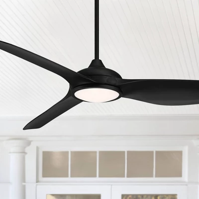 60" Possini Euro Design Dark Vader Modern Indoor Outdoor Ceiling Fan With Dimmable LED Light Remote Control Matte Black Damp Rated For Patio Exterior 1 60" Possini Euro Design Dark Vader Modern Indoor Outdoor Ceiling Fan With Dimmable LED Light Remote Control Matte Black Damp Rated For Patio Exterior