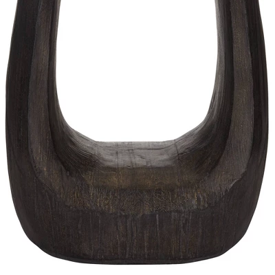 Possini Euro Design Woodwork 30" Tall Open Base Large Mid Century Modern End Table Lamp Black Finish Finish Single White Shade Living Room Bedroom 5 Possini Euro Design Woodwork 30" Tall Open Base Large Mid Century Modern End Table Lamp Black Finish Finish Single White Shade Living Room Bedroom - Image 5