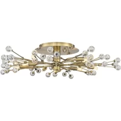 Possini Euro Design Ceiling Light Semi Flush Mount Fixture LED Brass 27 1/2" Wide 10-Light Crystal Berry For Living Room -Possini Euro Design Sales GUEST a39380e4 f2df 4e18 8b1c 062c72465b59