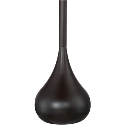 Possini Euro Design Moderne Mid Century Modern 62" Tall Droplet Floor Lamp With Smart Socket Bronze Beige Cylinder Shade For Living Room 2 Possini Euro Design Moderne Mid Century Modern 62" Tall Droplet Floor Lamp With Smart Socket Bronze Beige Cylinder Shade For Living Room - Image 2