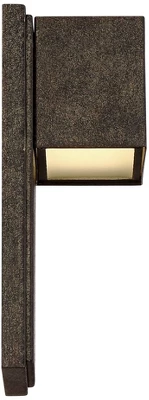 Possini Euro Design Lyons Modern Industrial Outdoor Wall Light Fixtures Set Of 2 Bronze Black Box Frame LED 8" For Post Exterior Barn 6 Possini Euro Design Lyons Modern Industrial Outdoor Wall Light Fixtures Set Of 2 Bronze Black Box Frame LED 8" For Post Exterior Barn - Image 6