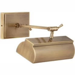 Possini Euro Design Upton 10" High Picture Wall Lamp Light Fixture Mount Living Room Indoor Hallway Plug-In Cord With Switch Gold Antique Brass -Possini Euro Design Sales GUEST a75ff817 a0d5 459b a527 e6d17b6482b1