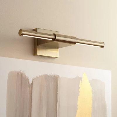 Possini Euro Design Anthony 17" High Modern Picture Wall Lamp Light Fixture Mount Living Room Indoor Hallway LED Hardwired Gold Antique Brass 1 Possini Euro Design Anthony 17" High Modern Picture Wall Lamp Light Fixture Mount Living Room Indoor Hallway LED Hardwired Gold Antique Brass