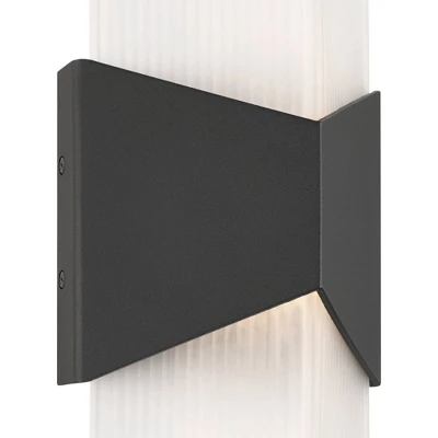 Possini Euro Design Possini Euro Tux 18" High Black And White LED Wall Sconce Set Of 2 3 Possini Euro Design Possini Euro Tux 18" High Black And White LED Wall Sconce Set Of 2 - Image 3
